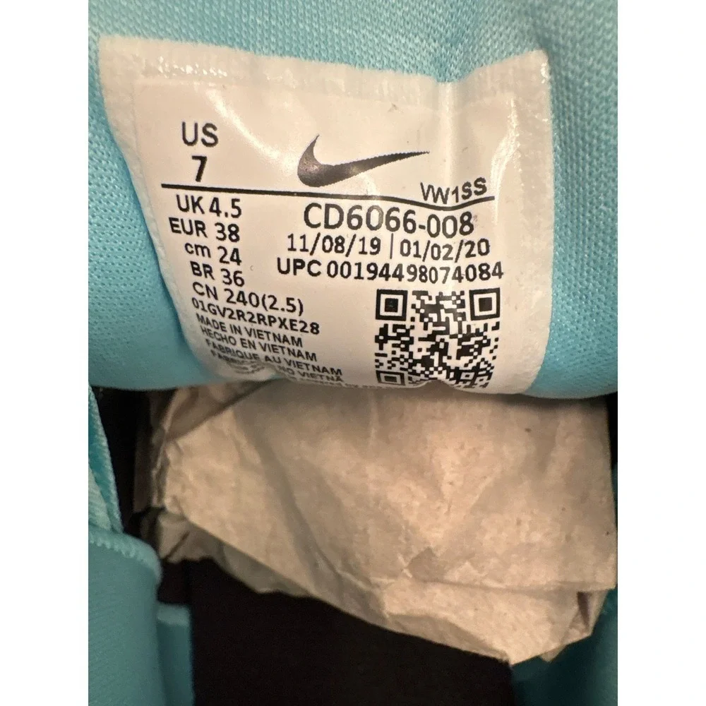 Nike Roshe Golf Shoes Women Size 7 Black Aqua Lightweight Spiked Cleats